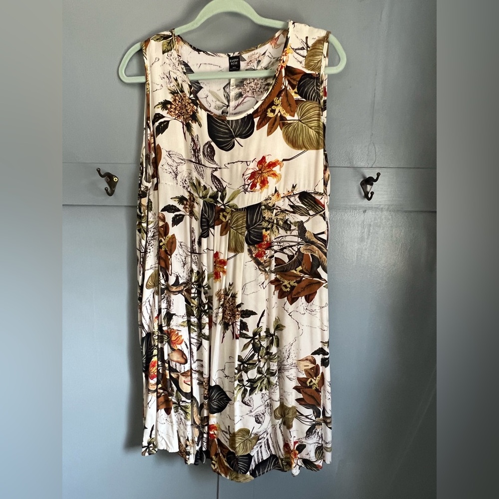 Floral Sleeveless Top, Size XXL